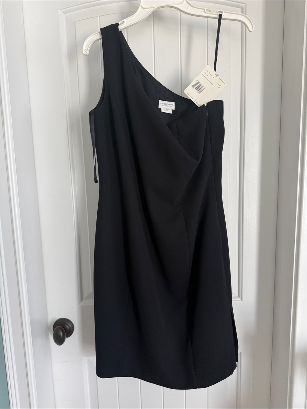 Liz Claiborne Black One-Shoulder Cocktail Dress